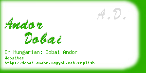 andor dobai business card